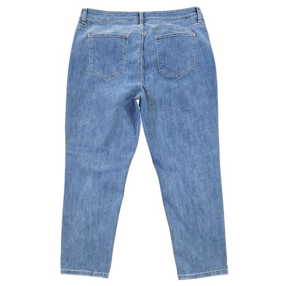 Chico's Perfect Stretch Girlfriend Slim Leg Ankle Jeans Medium Wash Capsule - Picture 3 of 9